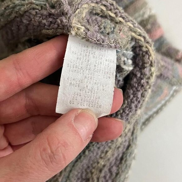 pastel striped 90s oversized cardigan - Picture 8 of 8